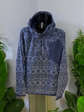 MAELREG Performance Fleece Pullover Hoodie 2XL Blue NWT